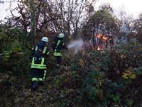 B2 - Gartenhausbrand