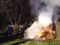 B2 - Gartenhausbrand