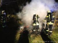 B2 - Gartenhausbrand