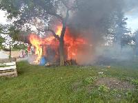 B2 - Gartenhausbrand