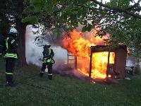 B2 - Gartenhausbrand