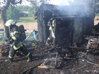 B2 - Gartenhausbrand