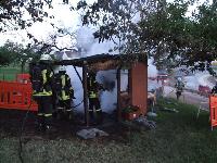B2 - Gartenhausbrand