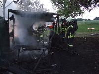 B2 - Gartenhausbrand