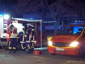 Die Feuerwehren aus Asperg, Möglingen und Tamm bei der gemeinsamen Übung