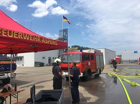 Die fünf neuen Maschinisten der Feuerwehr Asperg